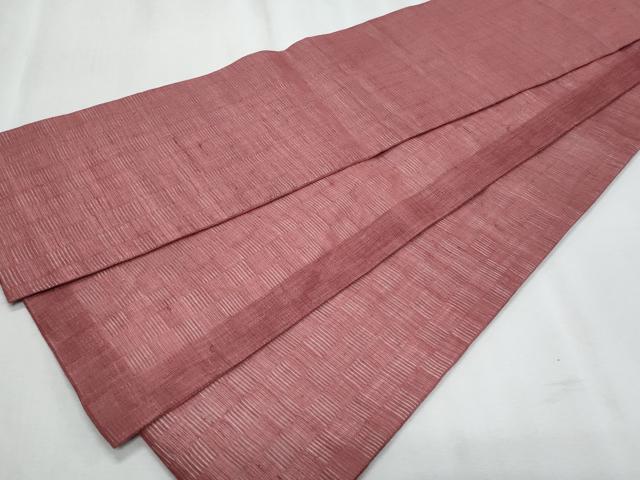 平和屋着物＊夏物　竺仙謹製　半幅帯　長春色　証紙付き　麻　逸品　CABJ4444fb