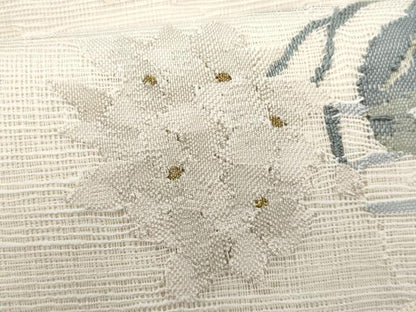 平和屋着物＊夏物　ワンタッチつけ帯　すくい織　枝花文　正絹　逸品　CABJ4450fb