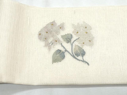 平和屋着物＊夏物　ワンタッチつけ帯　すくい織　枝花文　正絹　逸品　CABJ4450fb