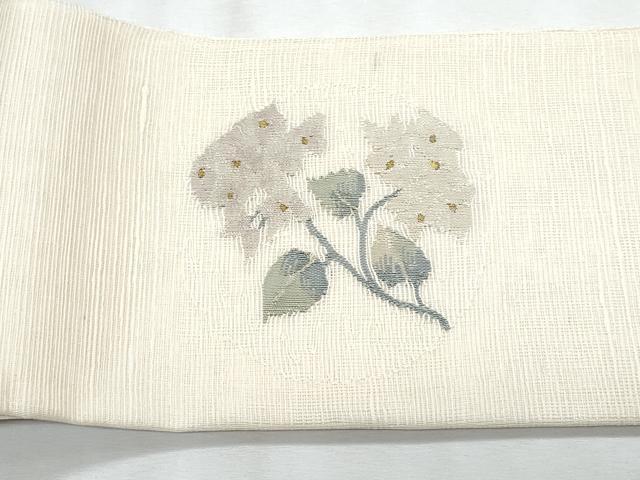 平和屋着物＊夏物　ワンタッチつけ帯　すくい織　枝花文　正絹　逸品　CABJ4450fb