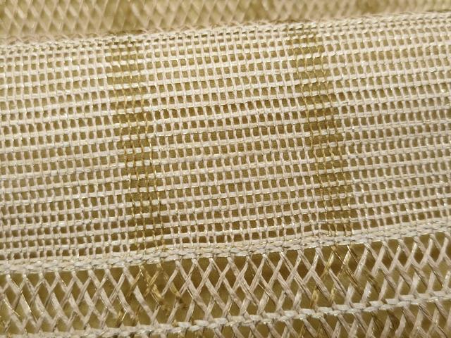 平和屋着物＊夏物　ワンタッチつけ帯　組織　菱間道　金糸　正絹　逸品　CABJ4451fb