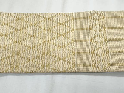 平和屋着物＊夏物　ワンタッチつけ帯　組織　菱間道　金糸　正絹　逸品　CABJ4451fb
