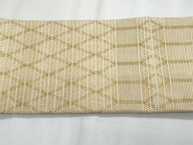 平和屋着物＊夏物　ワンタッチつけ帯　組織　菱間道　金糸　正絹　逸品　CABJ4451fb