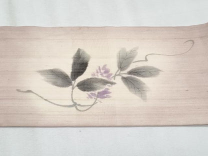 平和屋着物＊夏物　九寸名古屋帯　作家物　手描き　枝花文　正絹　逸品　CABJ4454fb