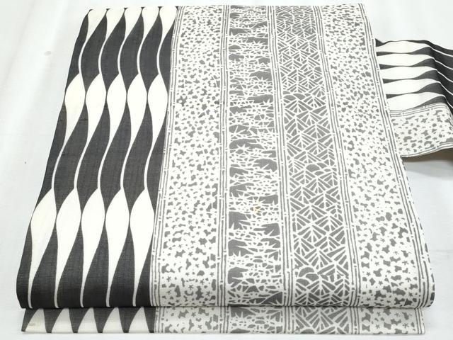 平和屋着物＊夏物　九寸名古屋帯　間道　正絹　逸品　CABJ4466fb