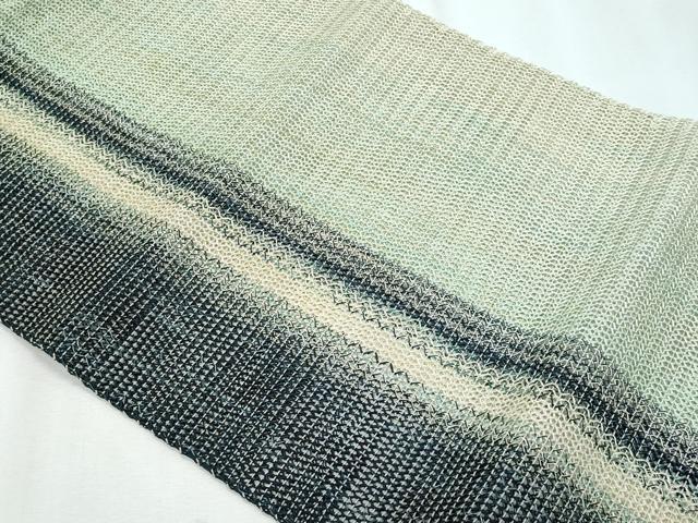 平和屋着物＊夏物　八寸名古屋帯　間道　正絹　逸品　CABJ4467fb