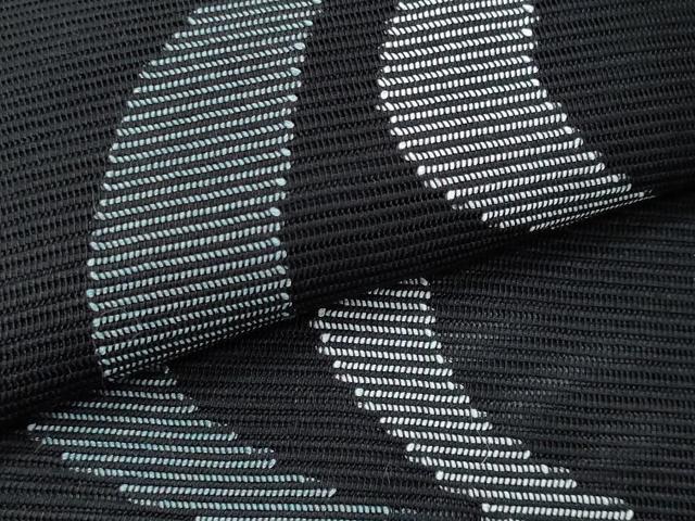 平和屋着物＊夏物　八寸名古屋帯　流水文　黒地　正絹　逸品　CABJ4471fb