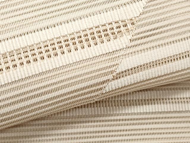 平和屋着物＊夏物　八寸名古屋帯　絽綴れ　横段文　松葉色　正絹　逸品　CABJ4480fb