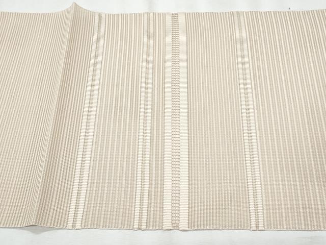 平和屋着物＊夏物　八寸名古屋帯　絽綴れ　横段文　松葉色　正絹　逸品　CABJ4480fb