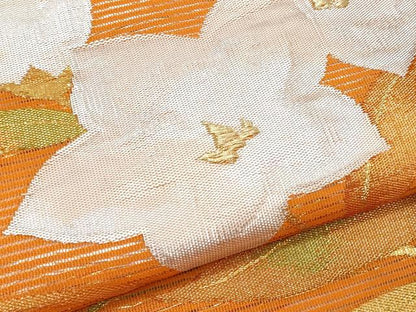 平和屋着物＊夏物　九寸名古屋帯　桔梗　金銀糸　正絹　逸品　CABJ4482fb