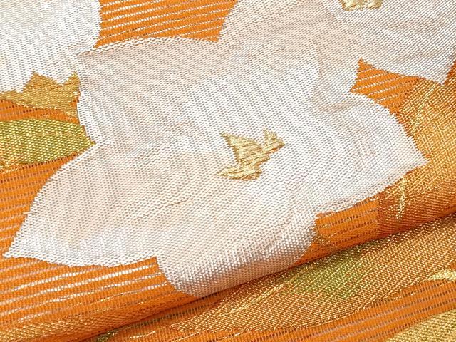 平和屋着物＊夏物　九寸名古屋帯　桔梗　金銀糸　正絹　逸品　CABJ4482fb