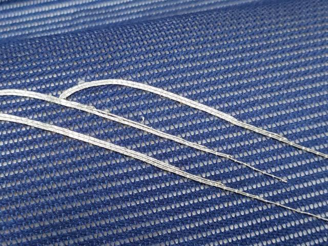 平和屋着物＊夏物　九寸名古屋帯　総刺繍　駒刺繍　千鳥　正絹　逸品　CABJ4490fb