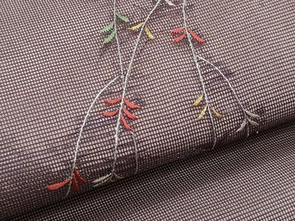平和屋着物＊夏物　九寸名古屋帯　総刺繍　道長枝垂れ柳　金銀糸　正絹　逸品　CABJ4493fb