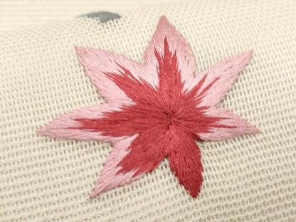 平和屋着物＊夏物　九寸名古屋帯　総刺繍　鹿　楓　正絹　逸品　CABJ4500fb
