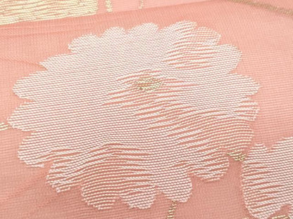 平和屋着物＊夏物　九寸名古屋帯　枝菊文　金銀糸　正絹　逸品　CABJ4514fb