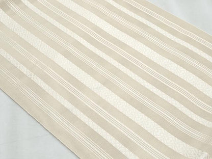 平和屋着物＊夏物　本場筑前博多織　八寸名古屋帯　紗献上　榛色　正絹　逸品　CABJ4522fb