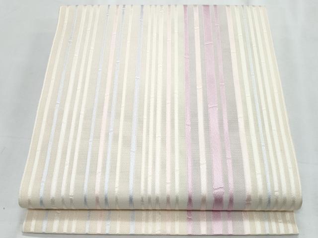 平和屋着物＊夏物　本場筑前博多織　八寸名古屋帯　竹並び　正絹　逸品　CABJ4525fb