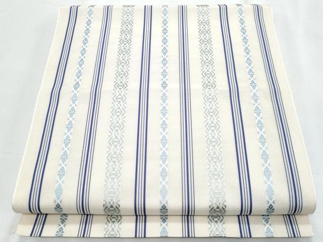 平和屋着物＊夏物　本場筑前博多織　八寸名古屋帯　紗献上　枯色　正絹　逸品　CABJ4526fb