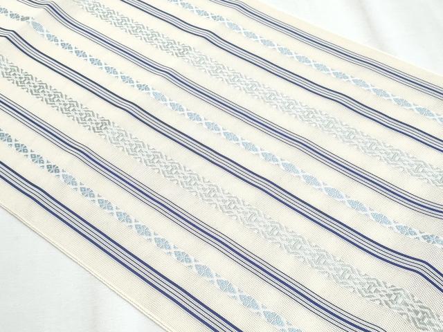 平和屋着物＊夏物　本場筑前博多織　八寸名古屋帯　紗献上　枯色　正絹　逸品　CABJ4526fb