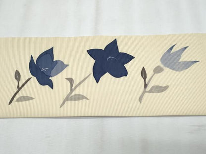 平和屋着物＊夏物　日展染色作家　高久空木　ろうけつ染　塩瀬　九寸名古屋帯　桔梗　正絹　逸品　CABJ4530fb