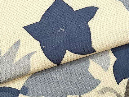 平和屋着物＊夏物　日展染色作家　高久空木　ろうけつ染　塩瀬　九寸名古屋帯　桔梗　正絹　逸品　CABJ4530fb