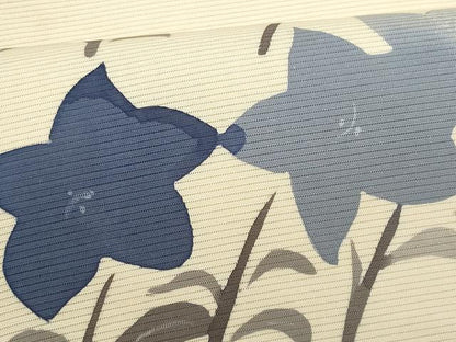 平和屋着物＊夏物　日展染色作家　高久空木　ろうけつ染　塩瀬　九寸名古屋帯　桔梗　正絹　逸品　CABJ4530fb