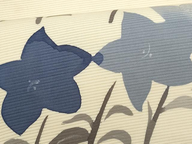 平和屋着物＊夏物　日展染色作家　高久空木　ろうけつ染　塩瀬　九寸名古屋帯　桔梗　正絹　逸品　CABJ4530fb