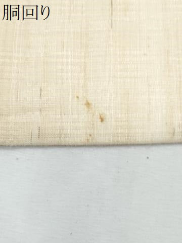 平和屋着物＊夏物　九寸名古屋帯　ろうけつ染　魚　麻　逸品　CABJ4535fb