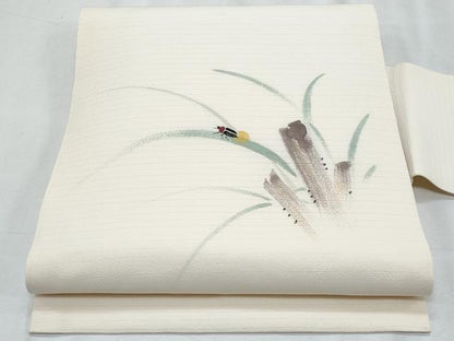 平和屋着物＊夏物　九寸名古屋帯　手描き　蛍　金彩　正絹　逸品　CABJ4538fb