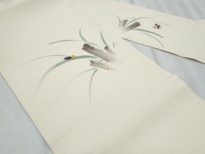 平和屋着物＊夏物　九寸名古屋帯　手描き　蛍　金彩　正絹　逸品　CABJ4538fb