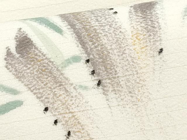 平和屋着物＊夏物　九寸名古屋帯　手描き　蛍　金彩　正絹　逸品　CABJ4538fb