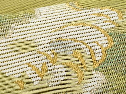 平和屋着物＊夏物　八寸名古屋帯　絽綴れ　立波文　金銀糸　正絹　逸品　CABJ4543fb