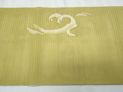 平和屋着物＊夏物　八寸名古屋帯　絽綴れ　立波文　金銀糸　正絹　逸品　CABJ4543fb