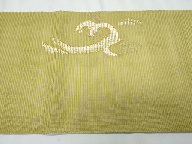 平和屋着物＊夏物　八寸名古屋帯　絽綴れ　立波文　金銀糸　正絹　逸品　CABJ4543fb