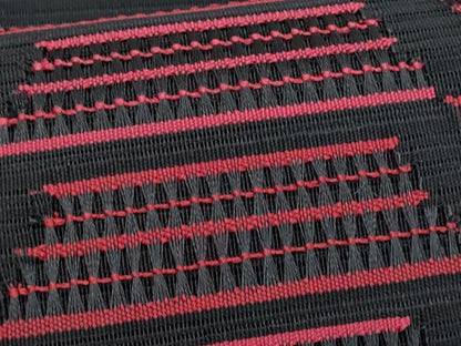 平和屋着物＊夏物　八寸名古屋帯　絽綴れ　幾何学文様　黒地　正絹　逸品　CABJ4548fb
