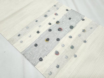 平和屋着物＊夏物　八寸名古屋帯　抽象文様　正絹　逸品　CABJ4550fb