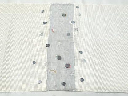 平和屋着物＊夏物　八寸名古屋帯　抽象文様　正絹　逸品　CABJ4550fb