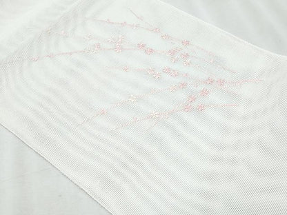 平和屋着物＊夏物　八寸名古屋帯　総刺繍　枝花文　CABJ4553fb