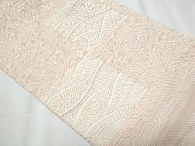 平和屋着物＊夏物　八寸名古屋帯　立波文　金銀糸　正絹　逸品　CABJ4555fb