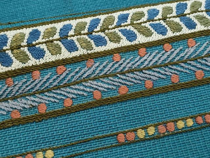 平和屋着物＊夏物　京都染織メーカー　貴久樹謹製　中国三大刺繍　相良刺繍　八寸名古屋帯　横段文　証紙付き　正絹　逸品　CABJ4556fb