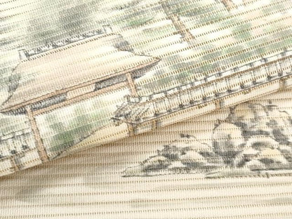 平和屋着物＊夏物　八寸名古屋帯　作家物　京の百景　龍安寺石庭　正絹　逸品　CABJ4563fb