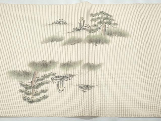 平和屋着物＊夏物　八寸名古屋帯　作家物　京の百景　龍安寺石庭　正絹　逸品　CABJ4563fb