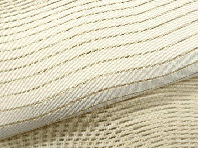 平和屋着物＊夏物　八寸名古屋帯　絽綴れ　よろけ縞　蜂蜜色　正絹　逸品　CABJ4565fb