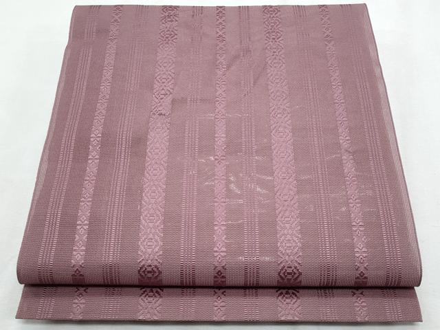 平和屋着物＊夏物　本場筑前博多織　八寸名古屋帯　紗献上　胡桃染色　正絹　逸品　CABJ4584fb