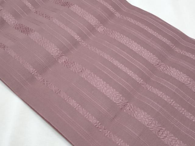 平和屋着物＊夏物　本場筑前博多織　八寸名古屋帯　紗献上　胡桃染色　正絹　逸品　CABJ4584fb