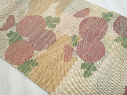 平和屋着物＊夏物　八寸名古屋帯　万寿菊　正絹　逸品　CABJ4601fb