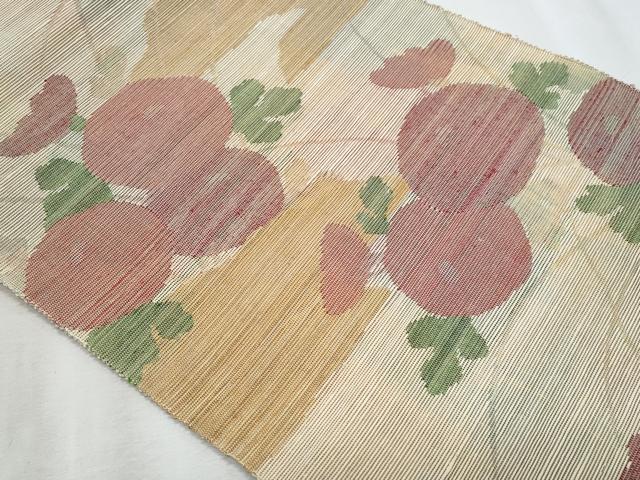 平和屋着物＊夏物　八寸名古屋帯　万寿菊　正絹　逸品　CABJ4601fb