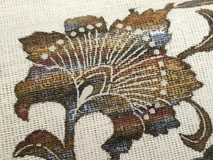 平和屋着物＊夏物　八寸名古屋帯　更紗花文　正絹　逸品　CABJ4604fb