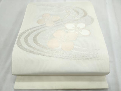 平和屋着物＊夏物　八寸名古屋帯　流水舞花文　正絹　逸品　CABJ4610fb