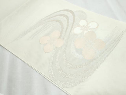 平和屋着物＊夏物　八寸名古屋帯　流水舞花文　正絹　逸品　CABJ4610fb